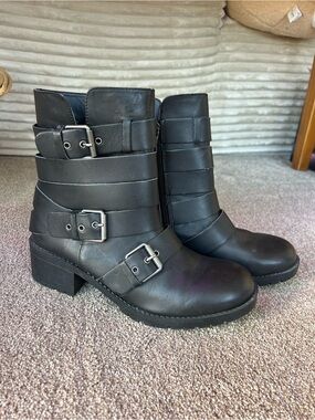 Adam Tucker Black Biker Boot